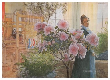 azalea 1906 Carl Larsson Oil Paintings